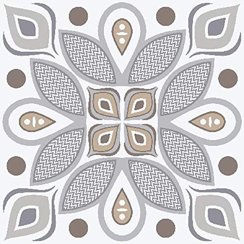 Traditional Modern Art Tile transfers Stickers Peel and Stick Room Wall Decor self Adhesive Vinyl Decals Kitchen Bathroom backsplash Vintage Victorian Moroccan Mosaic (Modern 3) Pack of 10