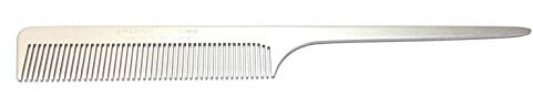 Swedish Crown Profi-Stielkamm Lockenkamm Aluminium-Kamm 21 cm (antistatisch) Metallkamm in Salon-Ausführung mit gleichmäßiger Zahnung (2252 A)
