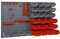 DURHAND Wandregal mit Stapelboxen 44 tlg Werkzeuglochwand Werkzeughalter Werkzeugwand für Werkstatt Sichtlagerkästen Hakenset PP Rot 54x22x95 cm