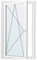 Balkontüren kunststoff Weiß - 3 Fach Verglasung BxH: 800 x 1800 mm - Balkontür - 80 x 180 cm - 58 mm Profil - Funktion Dreh Kipp Balkon türen - Premium Fenstiger Terrassentür - DIN Links