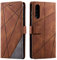 SONWO Hülle für Samsung Galaxy A70, Premium Leder PU Handyhülle Flip Case Wallet Silikon Bumper Schutzhülle Klapphülle für Galaxy A70, Braun