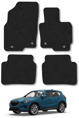 Mazda CX-5 (2012-2017) Carpet Car Mats | Black Edge Trim Tailored Fit Floor Mats Full Coverage Protection Accessories Easy Clean Anti Slip Made in the UK