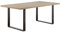 i-flair Esszimmertisch Macon 160x90 cm Kufentisch Holztisch Esstisch Kufengestell Tisch mit Tischplatte und Kufen - Eiche + Industrial