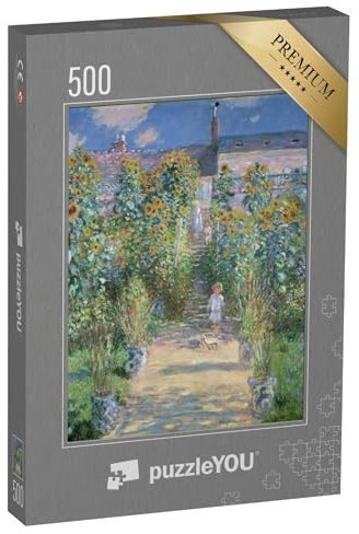 puzzleYOU: Puzzle 500 Teile „Der Garten des Künstlers in Vetheuil, Claude Monet 1880“ – aus der Puzzle-Kollektion Künstler