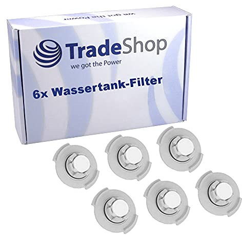 Trade-Shop, 6 filtri di ricambio per serbatoio dell'acqua, diametro 15 mm, per Xiaomi Roborock S50, S51, S55, Xiaowa E2, E3, E4