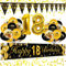 18. Geburtstag Mädchen Dekom, 18 Geburtstag Deko Banner Hintergrund, Konfetti Luftballons,18. Geburtstag Dekoration Mädchen,18 Geburtstag Deko Frauen