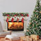 KAIRNE Pegatinas de pared de chimenea de Navidad 3D, calcomanías festivas de muérdago, decoraciones de Navidad para sala de estar