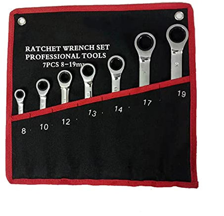 Llave ajustable, Llave for tubos, Juego de llaves, Juego de llaves de vaso, Llave de trinquete Llave de combinación abierta de flor de ciruelo Llave de trinquete rápida doble bidireccional Herramienta