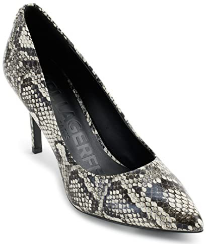 KARL LAGERFELD Damen Royale Dress Pump Pumps, Schwarz/Weiß Schlange, 38 EU