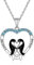 Pinguin Halskette 925 Sterling Silber Pinguin Anhänger I Love You Forever Tier Halskette Schmuck Geschenk für Frauen