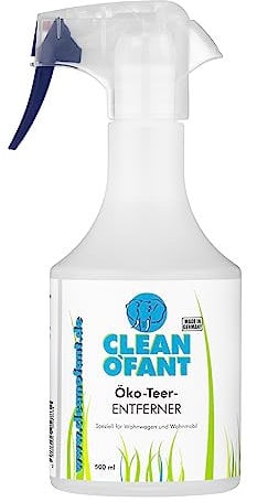 CLEANOFANT Teerentferner Spray | 500 ml | Teerflecken Bitumenflecken entfernen Wohnwagen Wohnmobil Caravan Van Campingbus