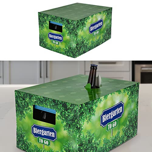 Bierkasten GeschenkverpackungBiergarten | für Standard-Bierkasten 40x30x23cm Papier 350gsm | Aufsatz Verpackung (1 x Geschenkverpackung Biergarten)
