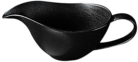 COERSD Sauciere Exquisite Keramik-Sauciere, Rot Und Schwarz, Zwei Stile, Die Sauciere Ist Langlebig Und Einfach Zu Verwendende Küchen-Sauciere-Black