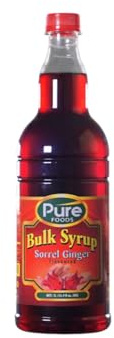 MASPure Bulk Sorrel and Ginger Syrup 1L Box of 12-Fd