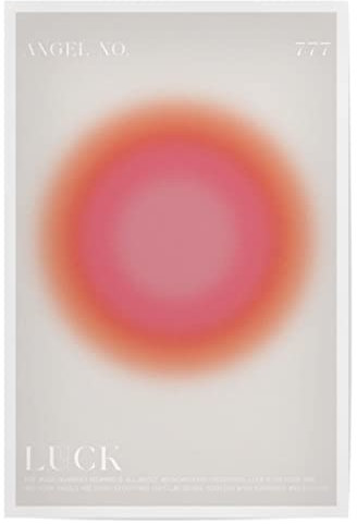 artboxONE Poster 30x20 cm Typografie Malou Studio - Engelsnummer Luck - Bild Nummer abstrakt Angel