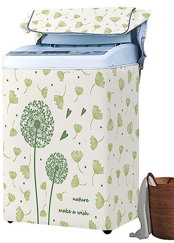 Odot Washing Machine Cover Top Load Waterproof Dustproof Washer Machine Dryer Protector Sunscreen Washer Dryer Cover for Most Top Load Washer Dryer (M,dandelion)