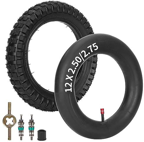 JIAYAN 12,5x2,75 Reifen und 12x2,50/2,75 Innenrohr mit TR13-Geräuschstamm für Rasiermesser MX350 MX400 DIRT RACTE X-Treme X-560 Roller 47cc 49cc 2-Stroke 12 1/2 x 2 3/4 Mini Pit Dirt Bike Dune Buggy