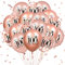 100. Geburtstag Ballons 18 Pcs Rose Gold alles Gute zum 100. Geburtstag Ballons Konfetti Ballons Rose Gold 100. Geburtstag Party Dekorationen für Frauen Männer 100. Geburtstag Dekor Zubehör12 Zoll