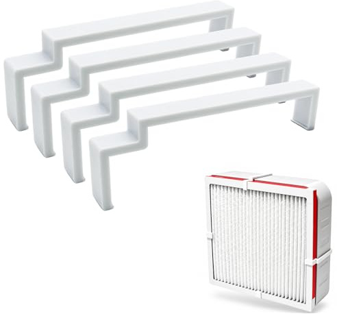 ZYRELYNX Box Fan Filter Clips, Luftfilterhalter kompatibel mit 50,8 cm Box Fan Ofenfilter, Weiß, 4 Stück