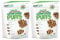 Innofoods 2 x 500g Organic Dark Chocolate Coconut Clusters With Welari Thank You Card Pumpkin Flax Seeds Quinoa Almond Puffs Snack (1000g) (2pack)