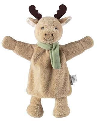 Sterntaler Handpuppe Elch - weiches Kinder Spielzeug zum Puppentheater, Erzählen, Kuscheln & Sprachförderung – perfekter Spielkamerad & Geschenkidee, hellbraun