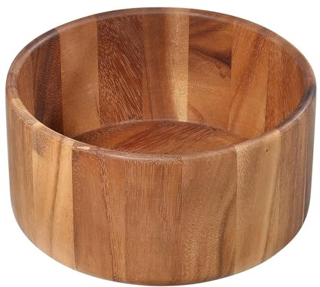Zassenhaus Salatschüssel Akazienholz | Schale aus hochwertigem Holz | Zur Zubereitung und zum Servieren von Salat | Dekoschüssel | Naturholz | Ø 25 x 12,5 cm, Akazie