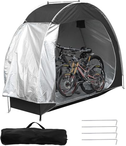 Tienda de Campaña Portátil para Bicicleta, Garaje para Exteriores, Tienda de Campaña de Cúpula para Jardín, Tela Oxford 210D, para Bicicletas, Motocicletas, Herramientas de Jardín y Cortacéspedes