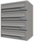 JU HBFA4/08-502 RAL9007 grau Hausbrieffachanlage 4-teilig, 375 x 440 x 280 mm, Stahl RAL 9007