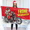 Weihnachtsfahne 90x150 cm mit Ösen – Weihnachtsflagge Frohe Adventszeit – Lebendiger Digitaldruck – Flagge Advent - Fahne Weihnachten – Doppelnaht