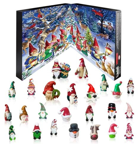 Wichtel Adventskalender, Weihnachtswichtel Adventskalender 2024, Adventskalender 2024 mit Wichtel Sammelpuppen, 24 Tage Weihnachts Adventskalender, Weihnachtsdeko, Wichtelkalender Geschenk