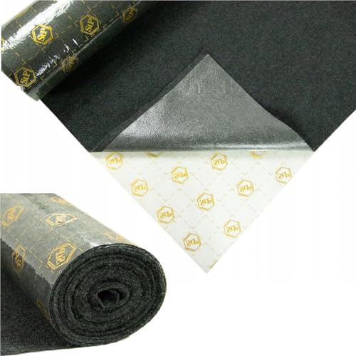 QLS Autoteppich 25 x 100 cm selbstklebend Meterware Anthrazit | Dehnbares Material zur Verkleidung von Türen Dach Kofferraum und Innenraum haftstark zuschneidbar und langlebig