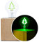 Vellight Ensemble avec lampe LED décorative à filament vert en forme de sapin de Noël (2W, E27, 60lm) et pied de lampe en bois de chêne en forme de cube 90 x 90 mm (E27, 60W, IP20) avec câble et