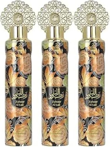 Arabiyat Zahoor Al Lail Air Freshener, 300ml, Pack of 3 Made in UAE