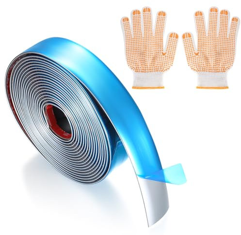 Zierleisten Selbstklebend Wand, 30mm x 5M Chromleiste Selbstklebend, Silber Chrom Zierleiste Auto Chromleiste, Wandleisten Zierleiste Selbstklebend für Auto Karosserie Wand Möbel Dekoration