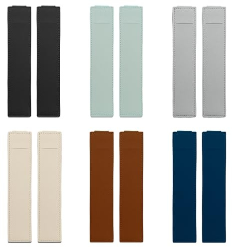 RANYAKE 12 PZ - Portapenne per Notebook, in pelle PU, con elastico regolabile, per quaderni, libri, planner, cartelle