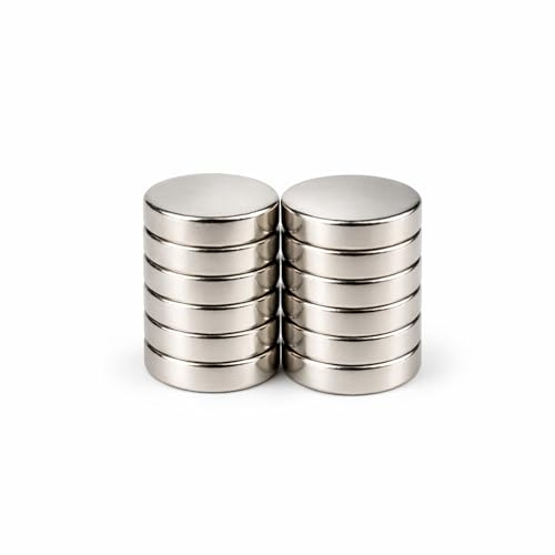 Alizones Neodym-Magnete 10 x 3 mm, Packung mit 50 superstarken Mini-Magneten, rund, klein, für Kühlschrank, Basteln, Büro, Küche, Magnettafel
