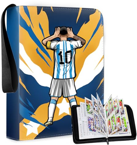 Viyohoh Soccer Card Binder, 4 Pokect Sammelkartenbinder Album mit 55 Binderhüllen passend für 440 Sportkarten, Geschenk für TCG/Fußballspielkarten-Sammler