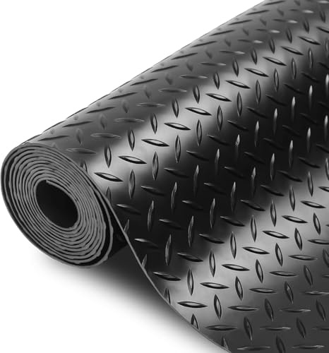 2mm Noppen Anti-Rutsch-Matte Meterware - Gummiläufer Noppenmatte als Werkstatt-Boden, Gummi-Matte, Werkbank Auflage u. Boden-Matte - Gummi Matte for Keller, Anhänger, 0,5–1,5 m, 1–10 m(0.6X0.7m/2X2.3f