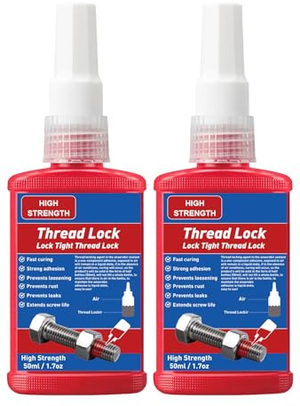 INNOVAYOU 100ml Thread Lock Red, High Strength Lock Tight Anti Rust&Loosening, Locktight Threadlock for Gap Filling and Tighten Bolts Nuts Fasteners