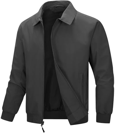 33,000ft Herren Bomberjacke Leicht Übergangsjacke Sommerjacke Wasserdicht | Atmungsaktive Blouson Jacke Outdoorjacke, Dünne Frühling Harrington Jacke Windjacke für Reisen, Arbeit, Golf, Lässig