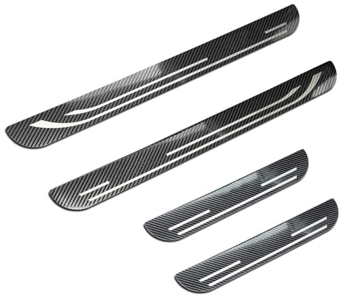 ASBHFC 4Pcs Car Door Sill Protectors for Nissan Qashqai (2021-2025 2026), Stainless steel Kick Plates, Anti-Scratch Entry Guard Trim for Front & Rear Doors,Car Welcome Pedal Trim,Upgrade 1