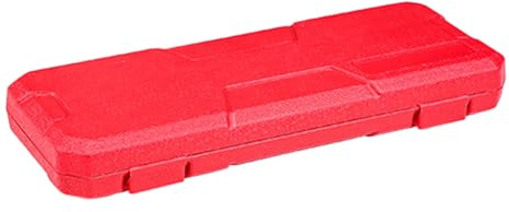 Beavorty Portable Red Plastic Vernier Caliper Storage Case 0-150mm Digital Caliper Holder Compact Protective Tool Organizer for Measurement Tools