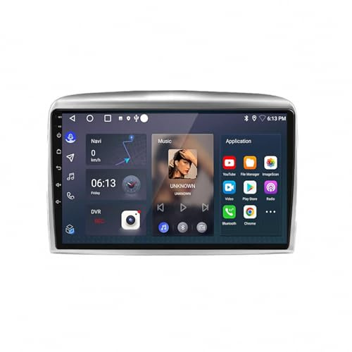 Autoradio Bluetooth per Lancia Ypsilon 2006-2011 con Schermo, Radio/Usb/Aux/Fm/Mic/Type-C, Supporta Telecamera Posteriore Autoradio Compatibile, 4 Nucleo 2G+32G