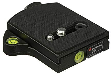 Manfrotto 394 RC4 Low Profile Rectangular Rapid Connect Adapter with 410PL Plate Included, Universal, Quick Release System, Ideal for Any Tripod