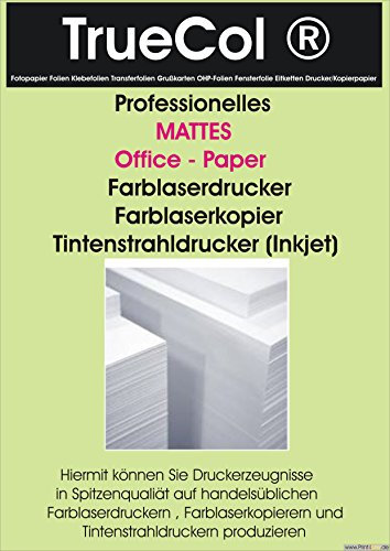 trucol 500x 90g /m² DIN A3 Professionelles Mattes Papier für Farblaserdrucker und Farblaserkopierer Kopierpapier Offset Laserdruck S/W
