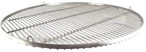 Grillrost RUND - 130cm aus Edelstahl - Handwerksprodukt - Made in Germany mit 3 Aufhängeösen