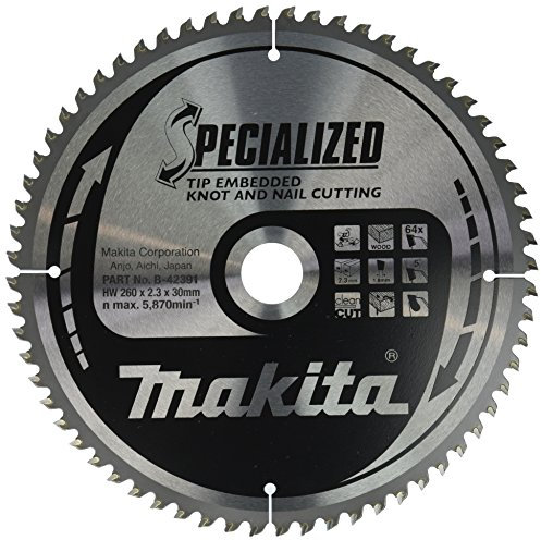 Makita B-42391 Lame de scie intégrée à pointe spécialisée 260 x 30 x 64 dents