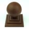 4 x Linic Brown Sphere Top Fence Finials & 3 Fence Post Caps. (GT0027). UK Made. Free UK Postage