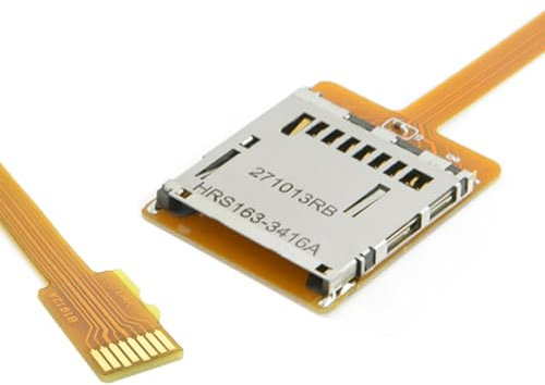JSER Micro SD TF Speicherkarten-Set, Stecker auf SD-Buchse, Verlängerung, weich, flach, FPC-Kabelverlängerung, 10 cm
