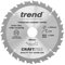 Trend Wood Cordless Circular Saw Blade, 190mm Diameter, 30mm Bore, 24 Teeth, 1.5mm Kerf, +20° Hook, TCT, Medium Finish, CSB/19024TB